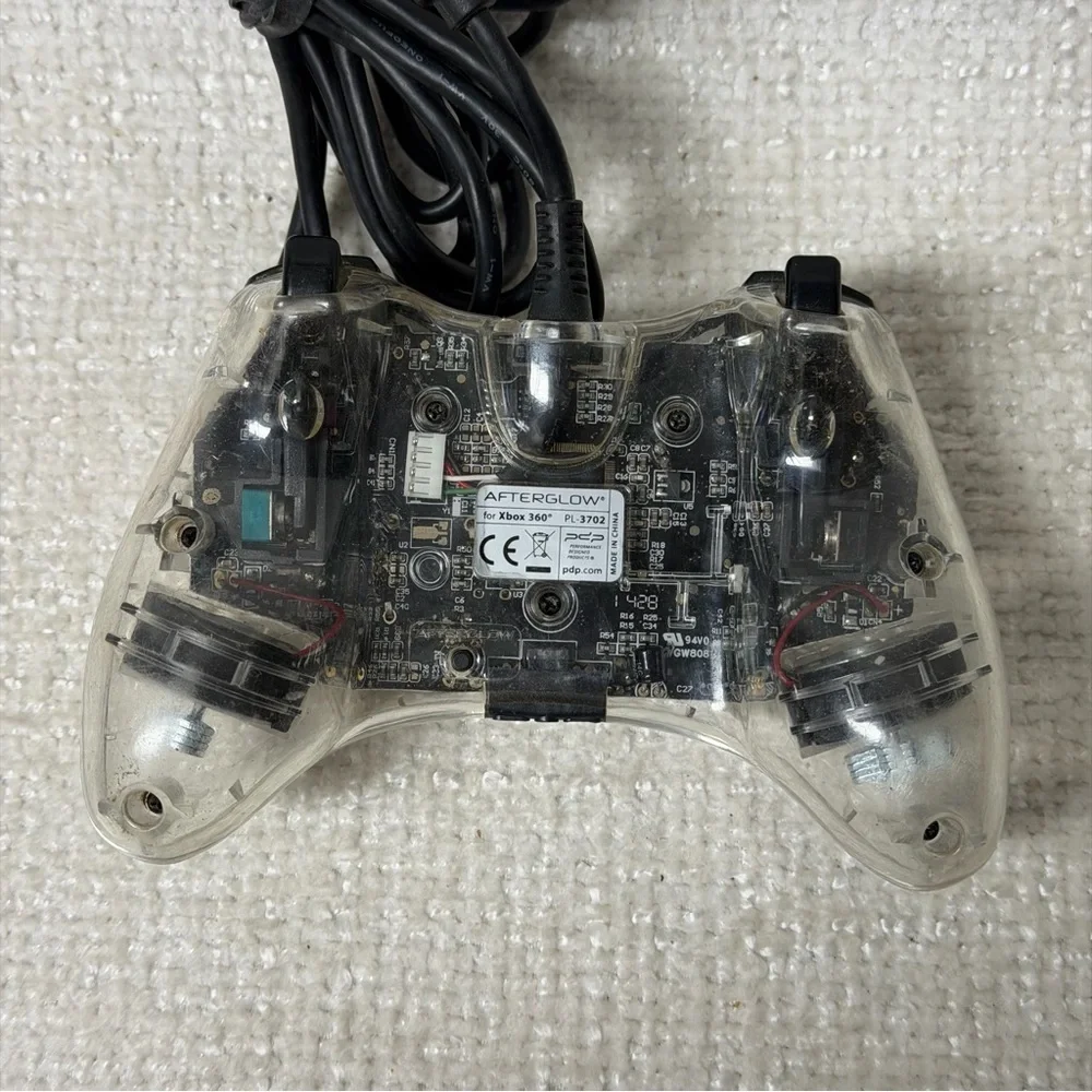 Clear AfterGlow Wired Controller Microsoft XBOX 360 PC PL-3602